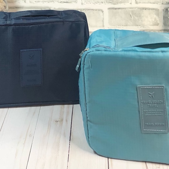 Travel Season Toiletry Travel Bag in Navy or Teal - Picture 2 of 16